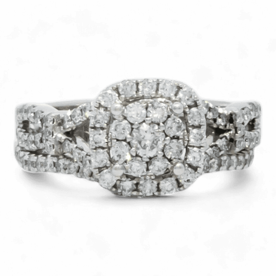  Ring 14k White Gold with 1.33 Carats of Diamonds