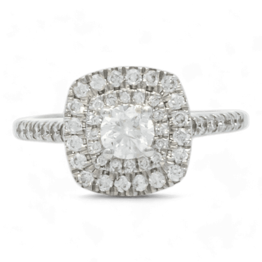  Ring 14k White Gold with 0.75 Carats of Diamonds