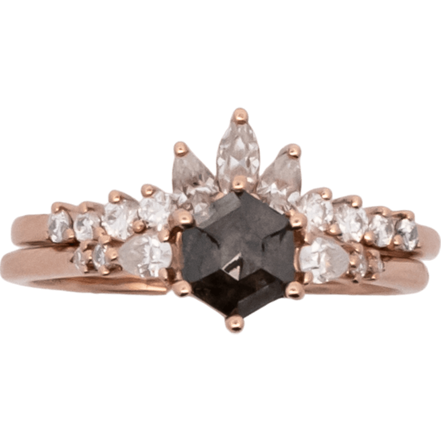  Ring 18k Rose Gold with 1.2 Total Carats of Diamonds