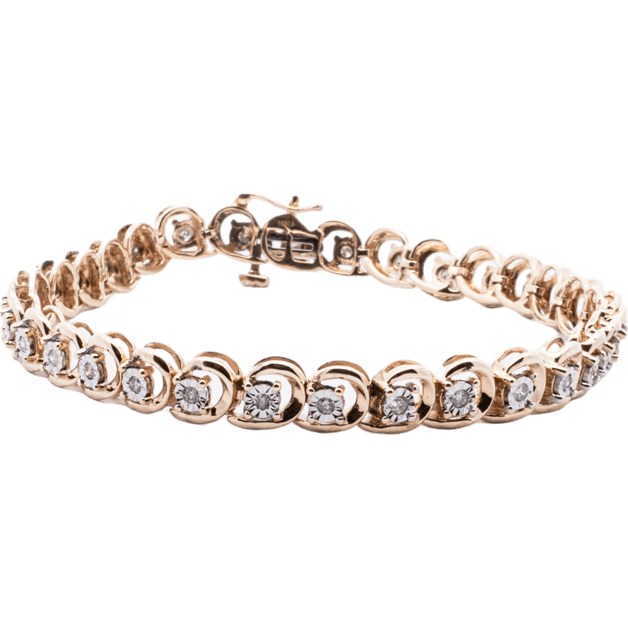 Picture of  Bracelet 10k Yellow Gold With 0.31 Carats Of Diamonds