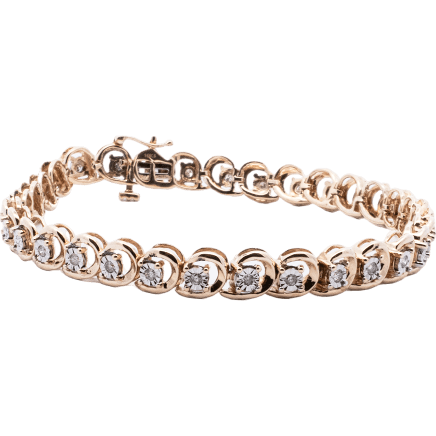 Picture of  Bracelet 10k Yellow Gold With 0.31 Carats Of Diamonds