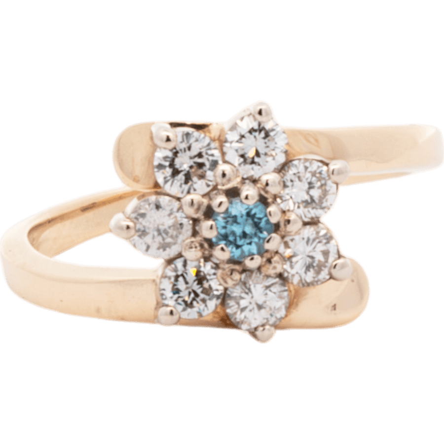  Ring 14k Yellow Gold with 0.56 Carats of Diamonds