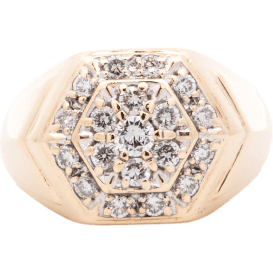  Ring 14k Yellow Gold with 1.02 Carats of Diamonds