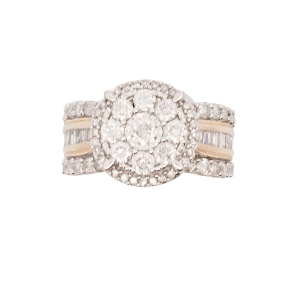  Ring 10k Yellow Gold with 2.43 Total Carats of Diamonds