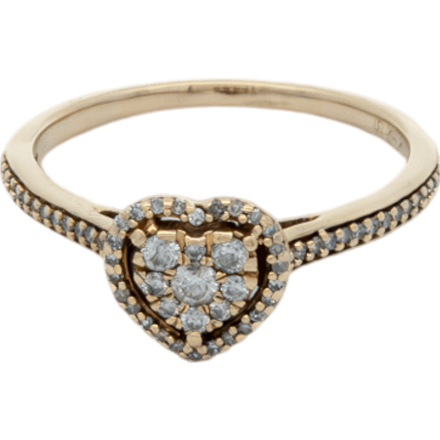  Ring 10k Yellow Gold with 0.2 Total Carats of Diamonds