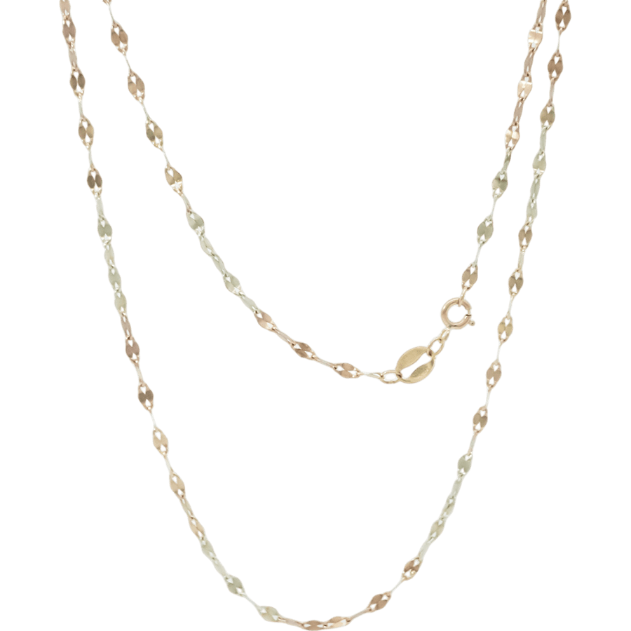  Chain 10k Tri Colored Gold