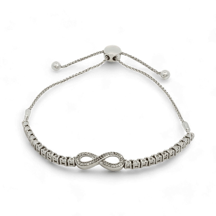  Bracelet 10k White Gold with 0.51 Carats of Diamonds