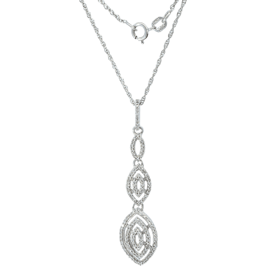  Pendant 10k White Gold with 0.67 Carats of Diamonds