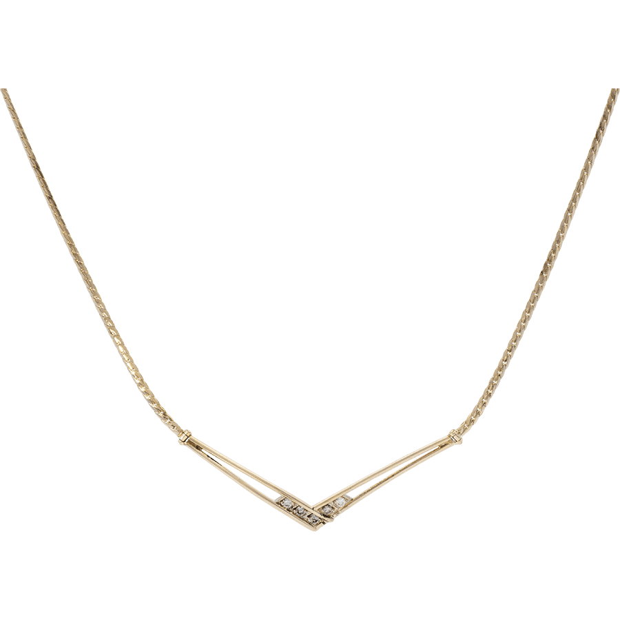  Necklace 14k Yellow Gold with 0.25 Carats of Diamonds