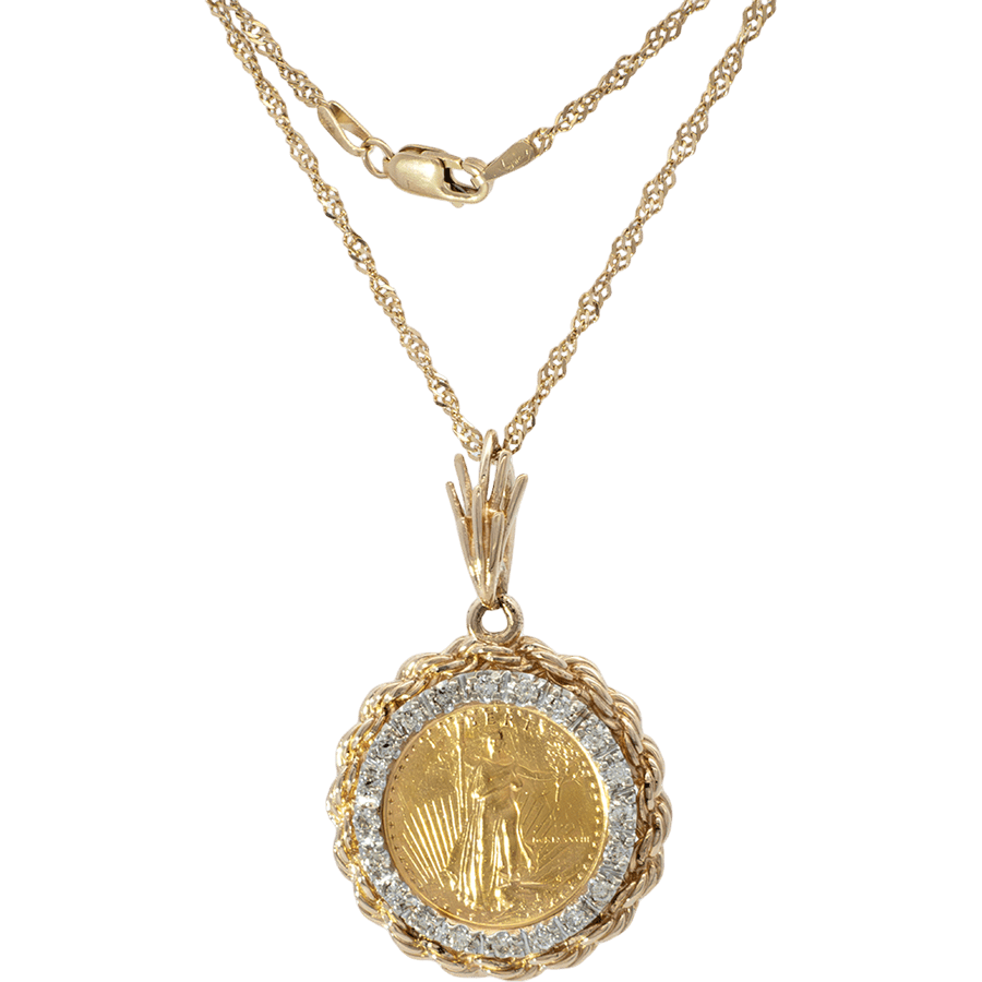 Picture of  Pendant 14k Yellow Gold with 0.4 Carats of Diamonds