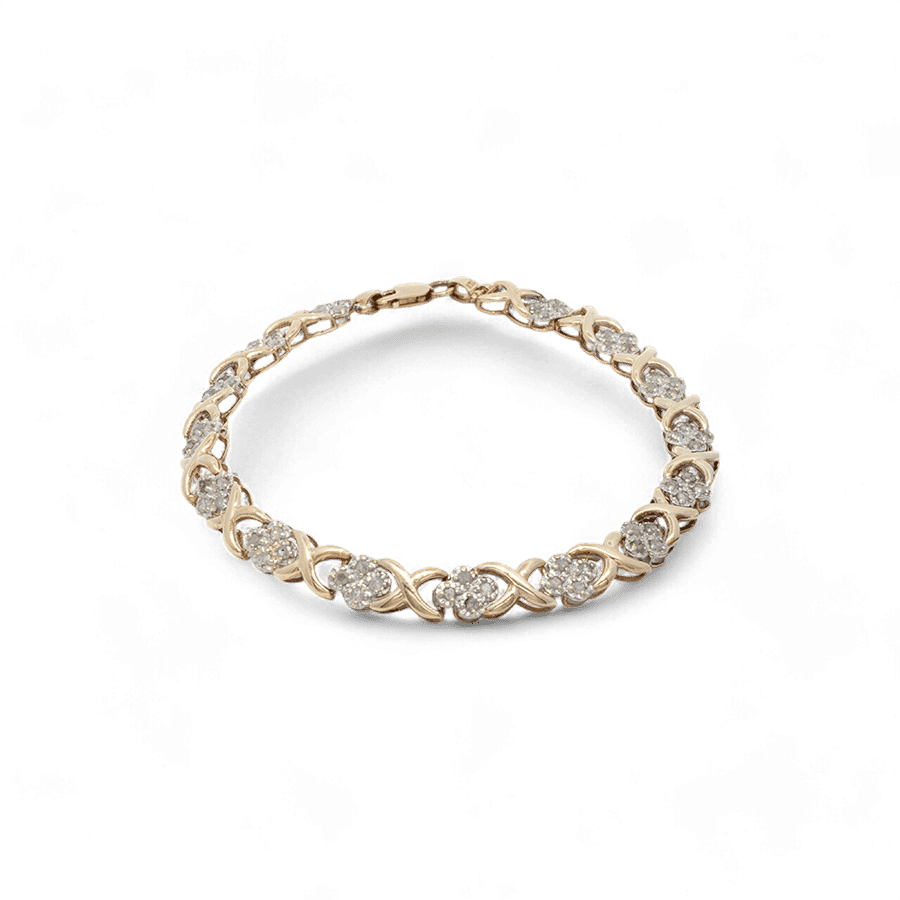  Bracelet 10k Yellow Gold with 0.6 Carats of Diamonds