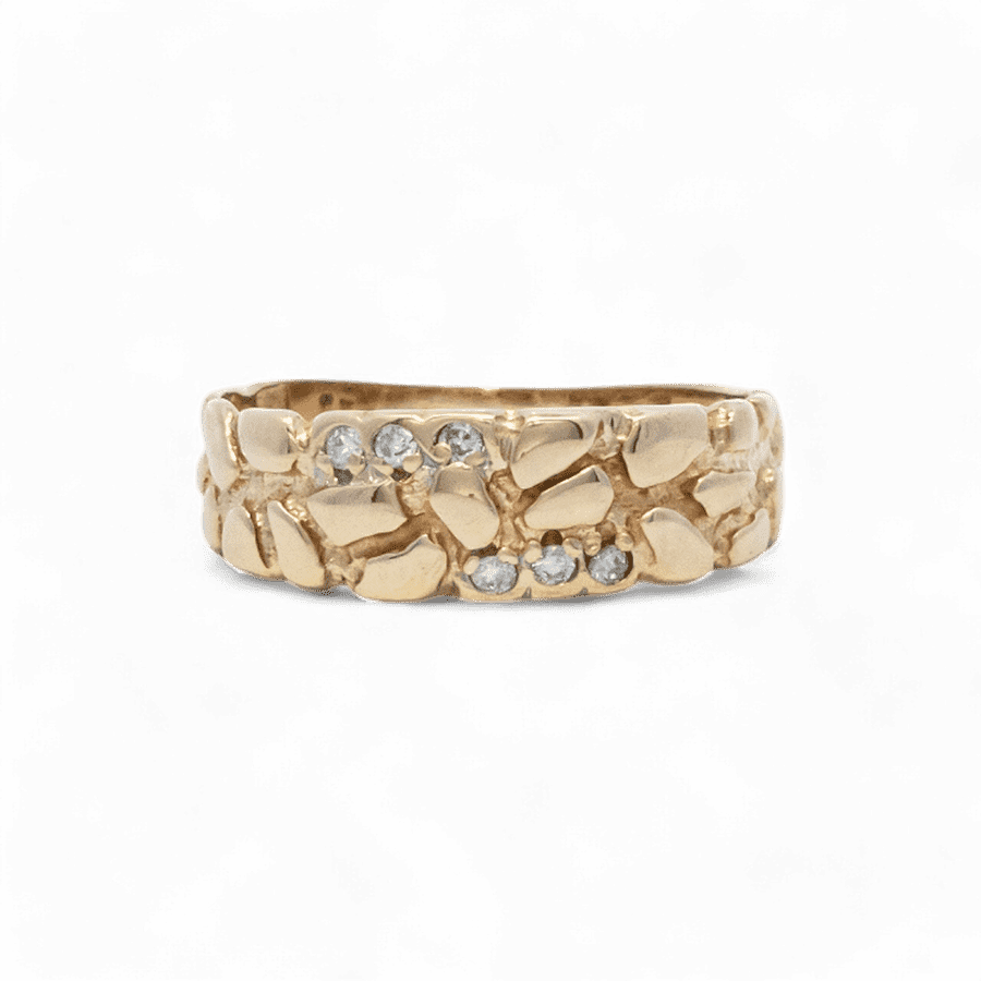  Ring 10K Yellow Gold With 0.06 Carats Of Diamonds