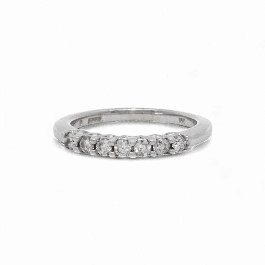  Ring 14K White Gold With 0.35 Carats Of Diamonds