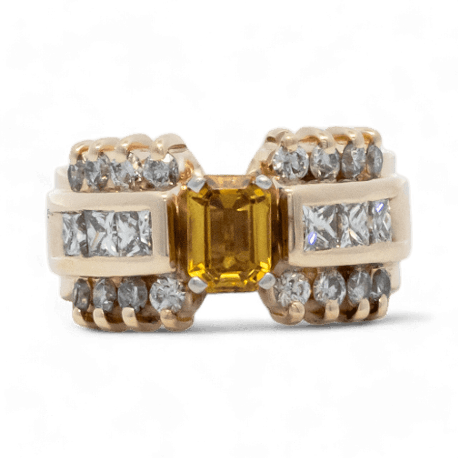  Ring 14k Yellow Gold with 2 Total Carats of Diamonds