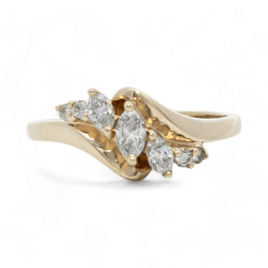  Ring 14k Yellow Gold with 0.71 Total Carats of Diamonds