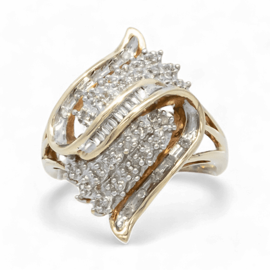  Ring 10k Yellow Gold with 0.3 Total Carats of Diamonds