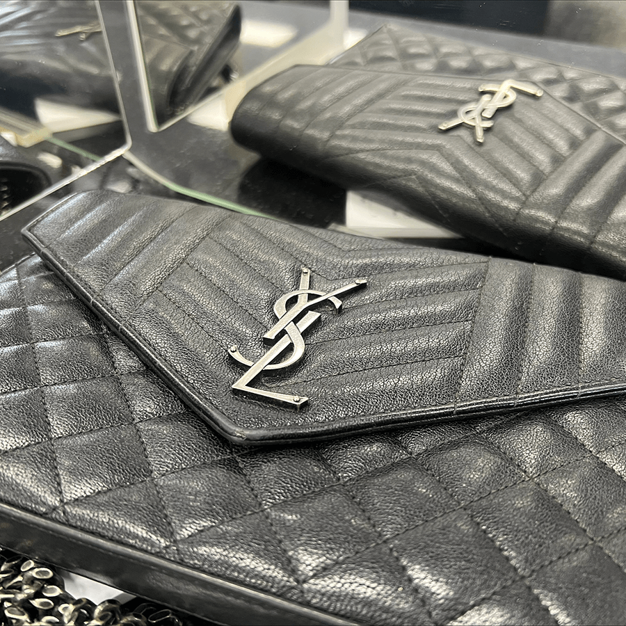 YVES SAINT LAURENT YSL Tri Quilted Wallet