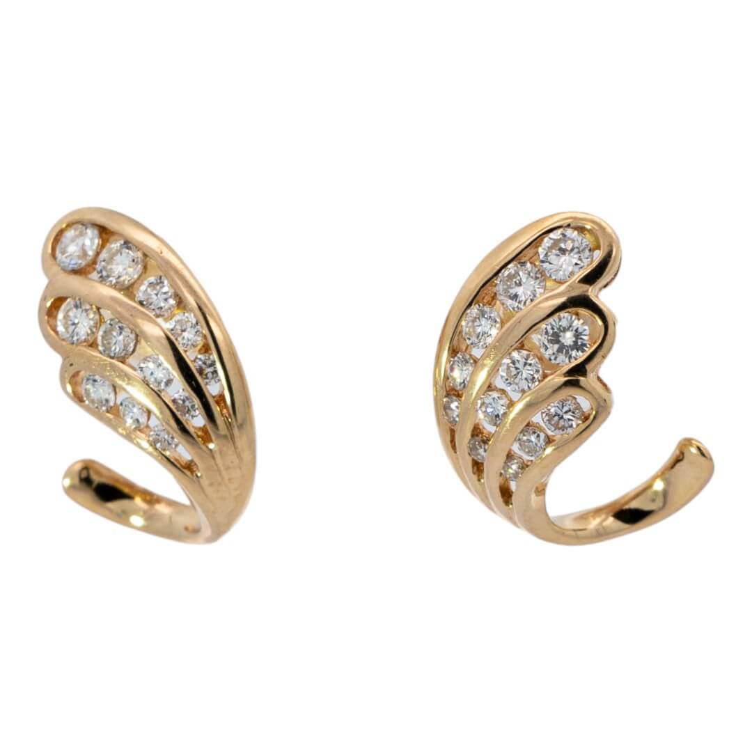 Picture of  Earrings 14k Yellow Gold 24 Diamonds