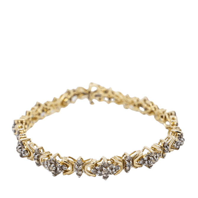 Picture of  Bracelet 10k Yellow Gold 132 Diamonds