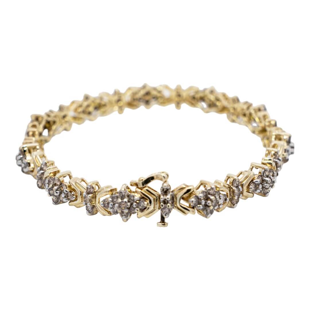 Picture of  Bracelet 10k Yellow Gold 132 Diamonds