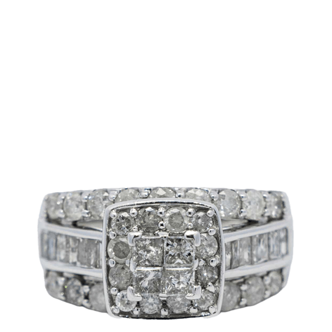 Picture of  Ring 10k White Gold 48 Diamonds