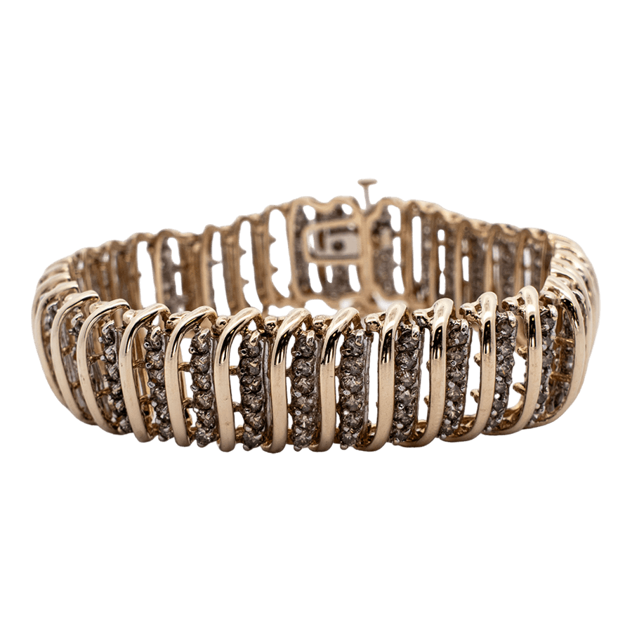 Picture of  Bracelet 10k Yellow Gold 216 Diamonds