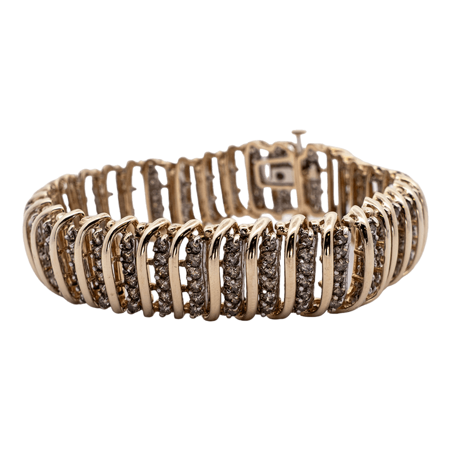 Picture of  Bracelet 10k Yellow Gold 216 Diamonds