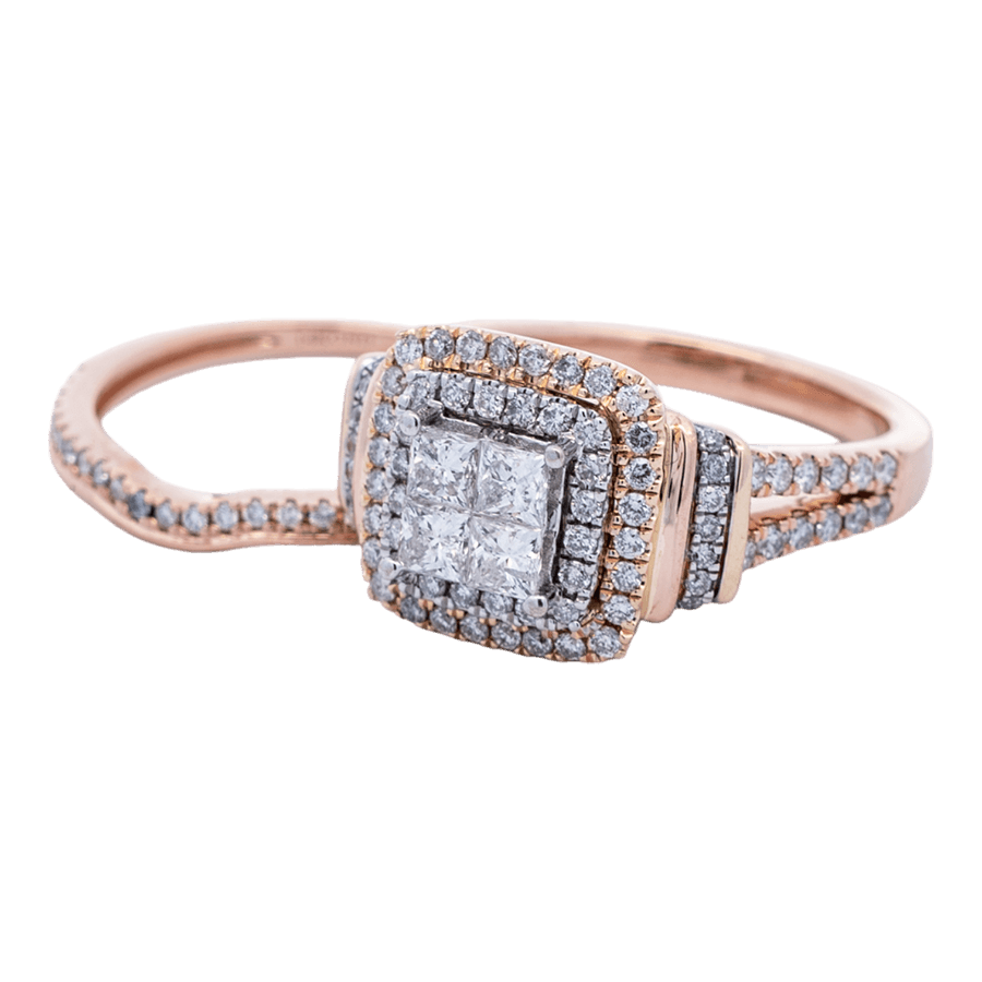 Picture of  Ring 14k Rose Gold 147 Diamonds