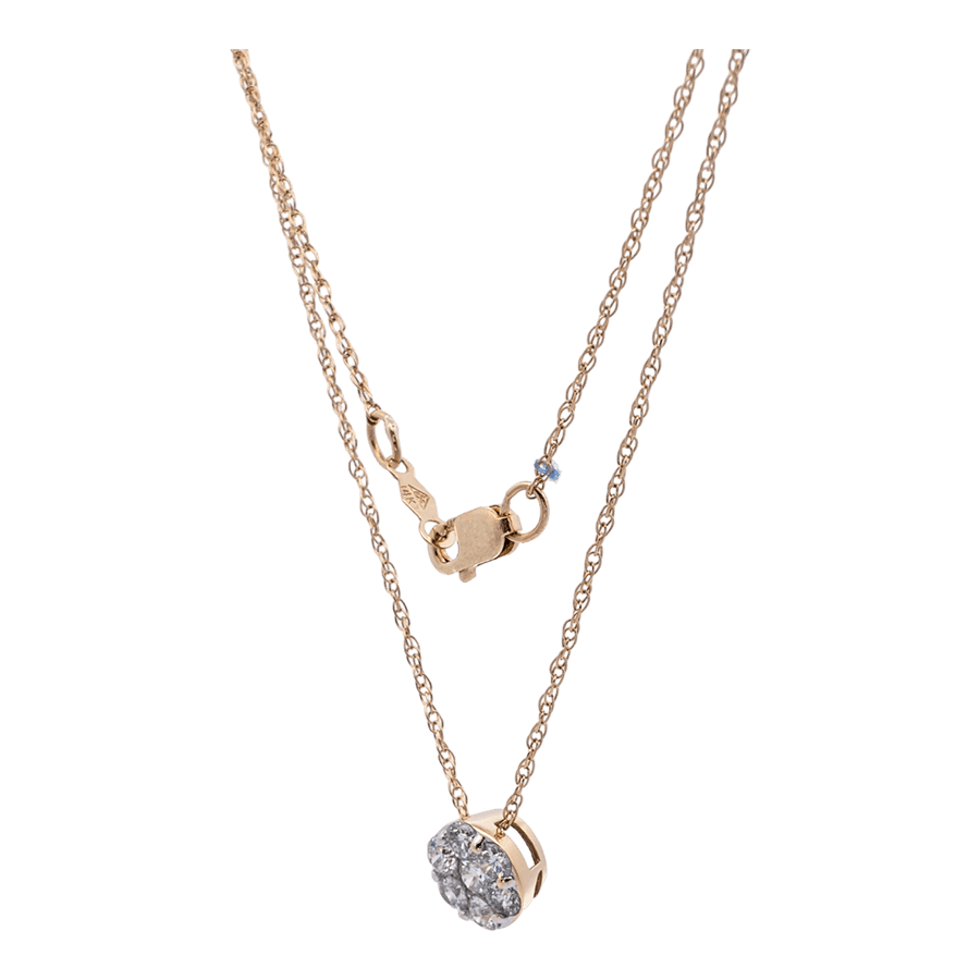 Picture of  Necklace 14k Yellow Gold 7 Diamonds