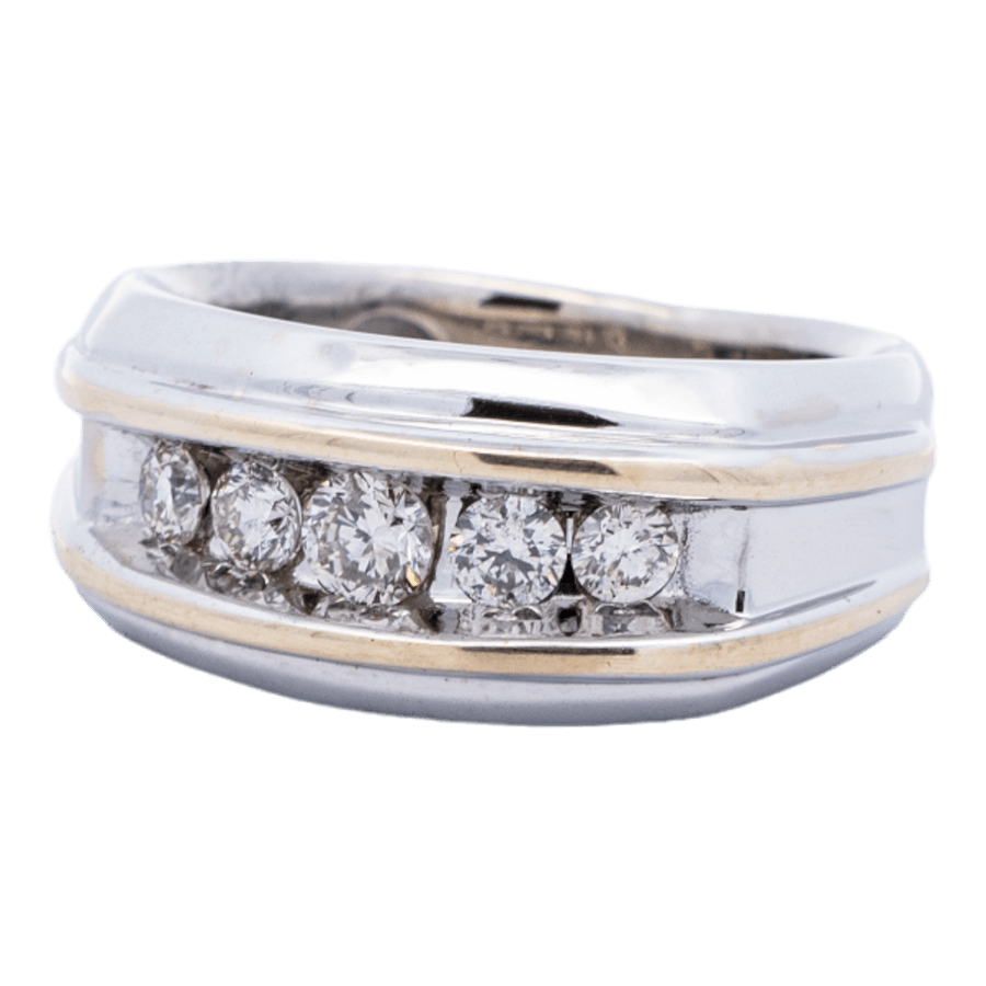 Picture of  Ring 10k White Gold 5 Diamonds