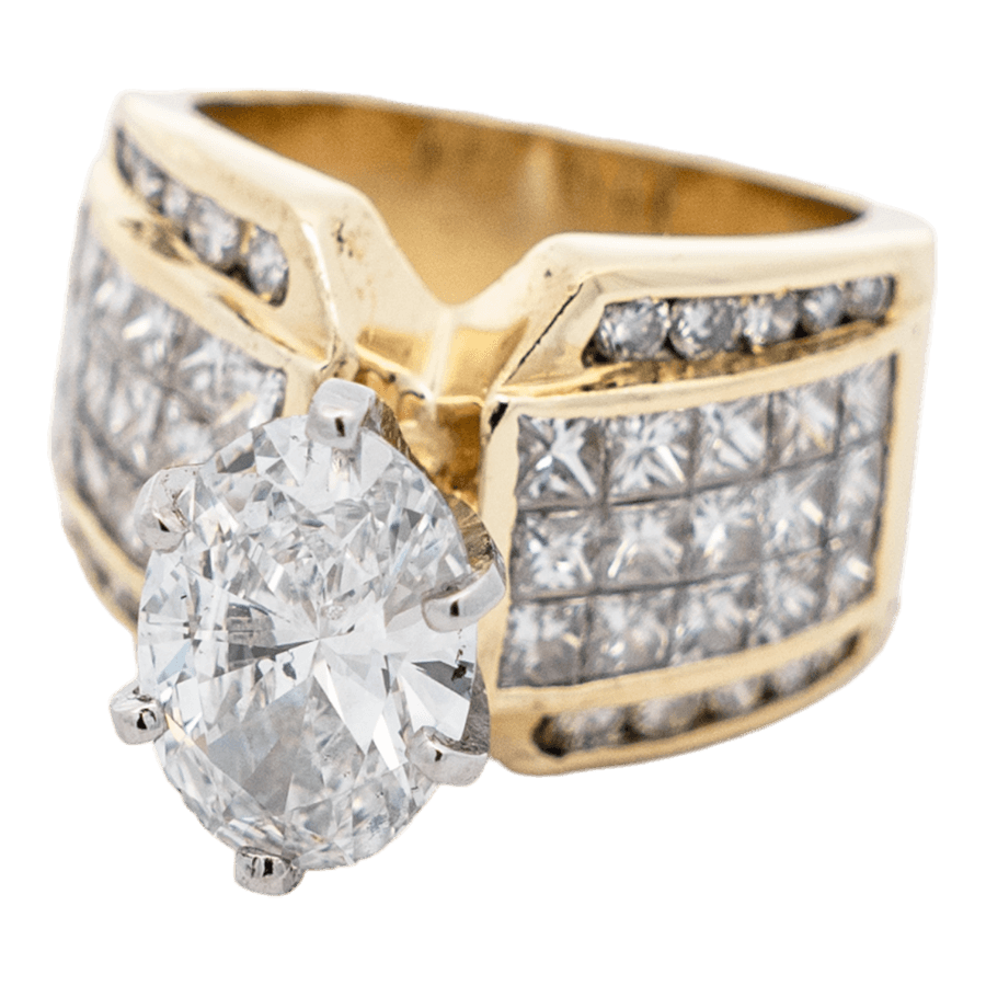  Ring 18k Yellow Gold 51 Diamonds