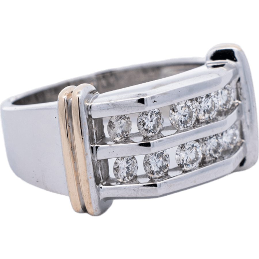 Picture of  Ring 10k White Gold 10 Diamonds