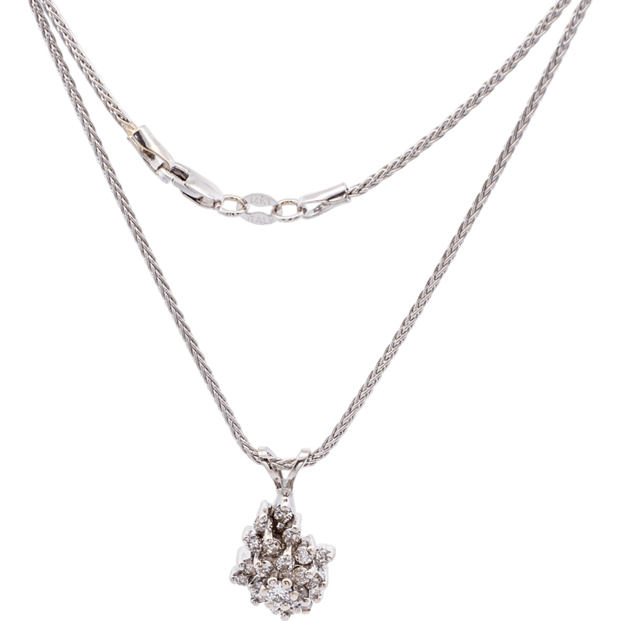 Picture of  Necklace 14k White Gold 23 Diamonds