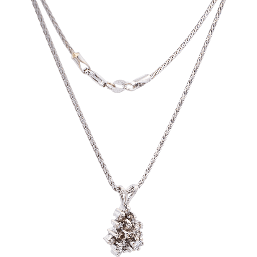 Picture of  Necklace 14k White Gold 23 Diamonds