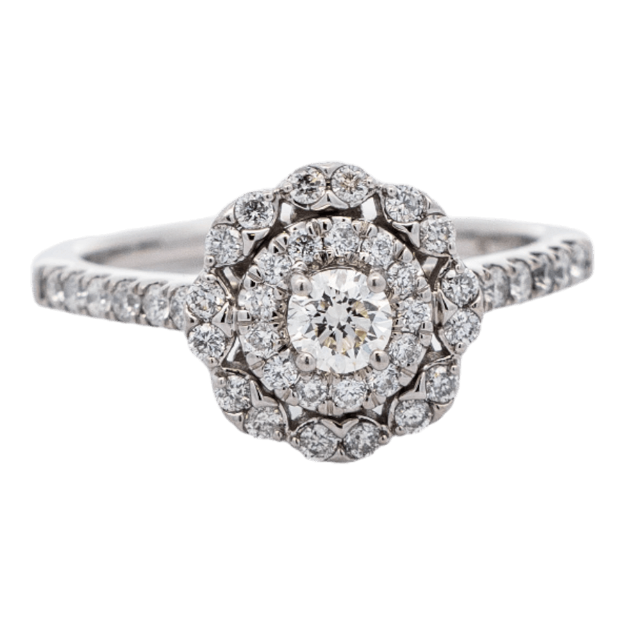  Ring 14k White Gold 42 Diamonds