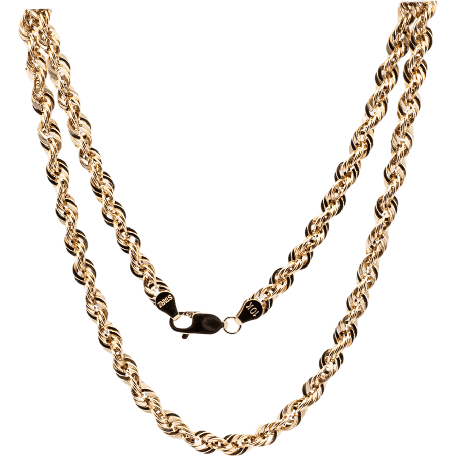  Chain 10K Yellow Gold Diamonds