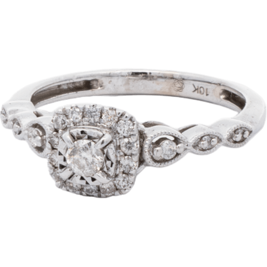 Picture of  Ring 10K White Gold 21 Diamonds