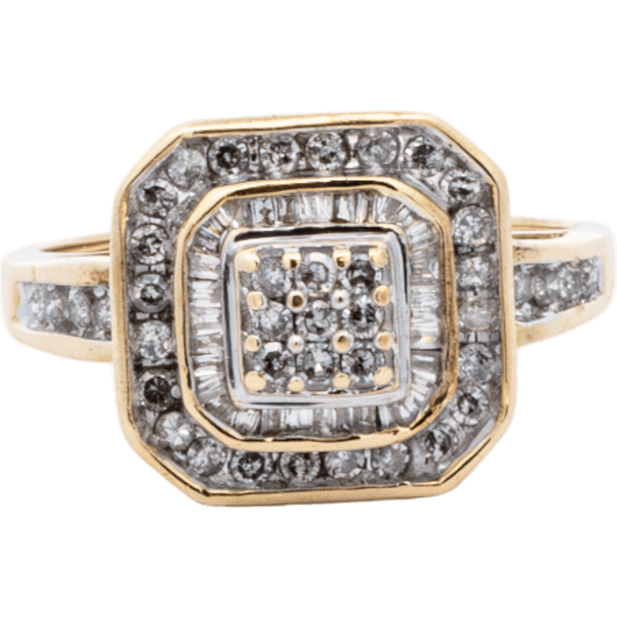 Picture of  Ring 10K Two Toned Gold 60 Diamonds