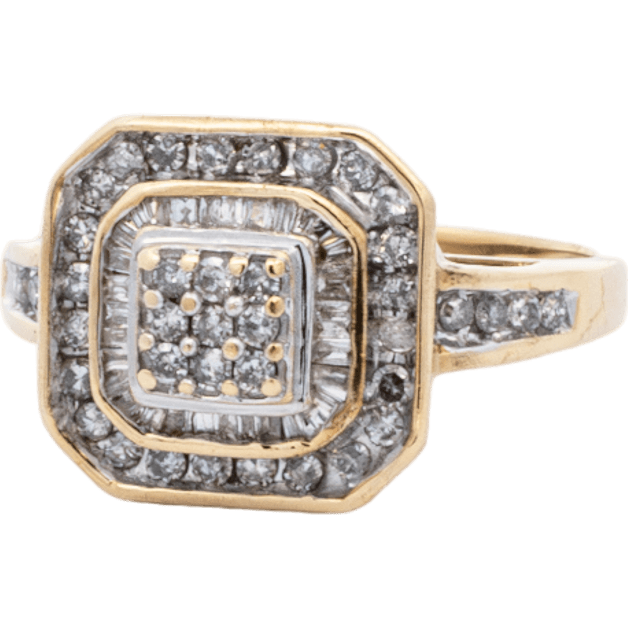 Picture of  Ring 10K Two Toned Gold 60 Diamonds