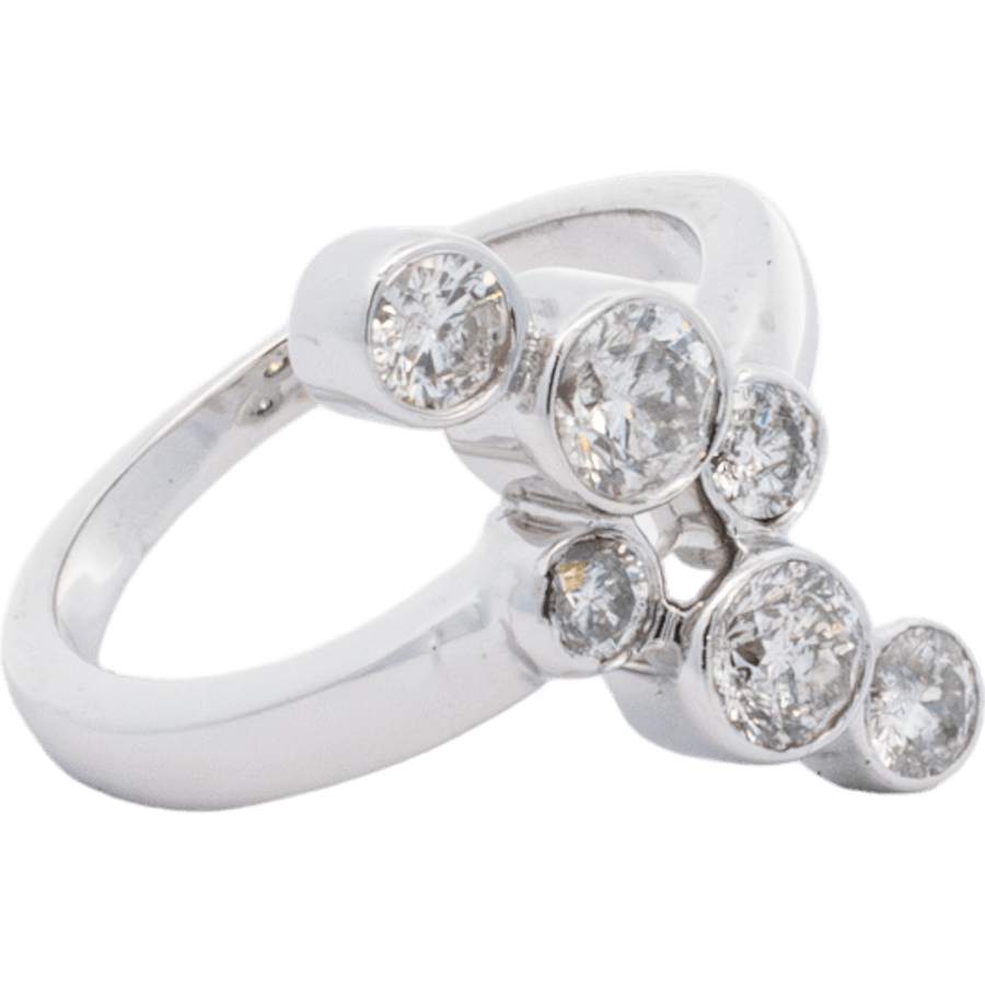 Picture of  Ring 14K White Gold 6 Diamonds