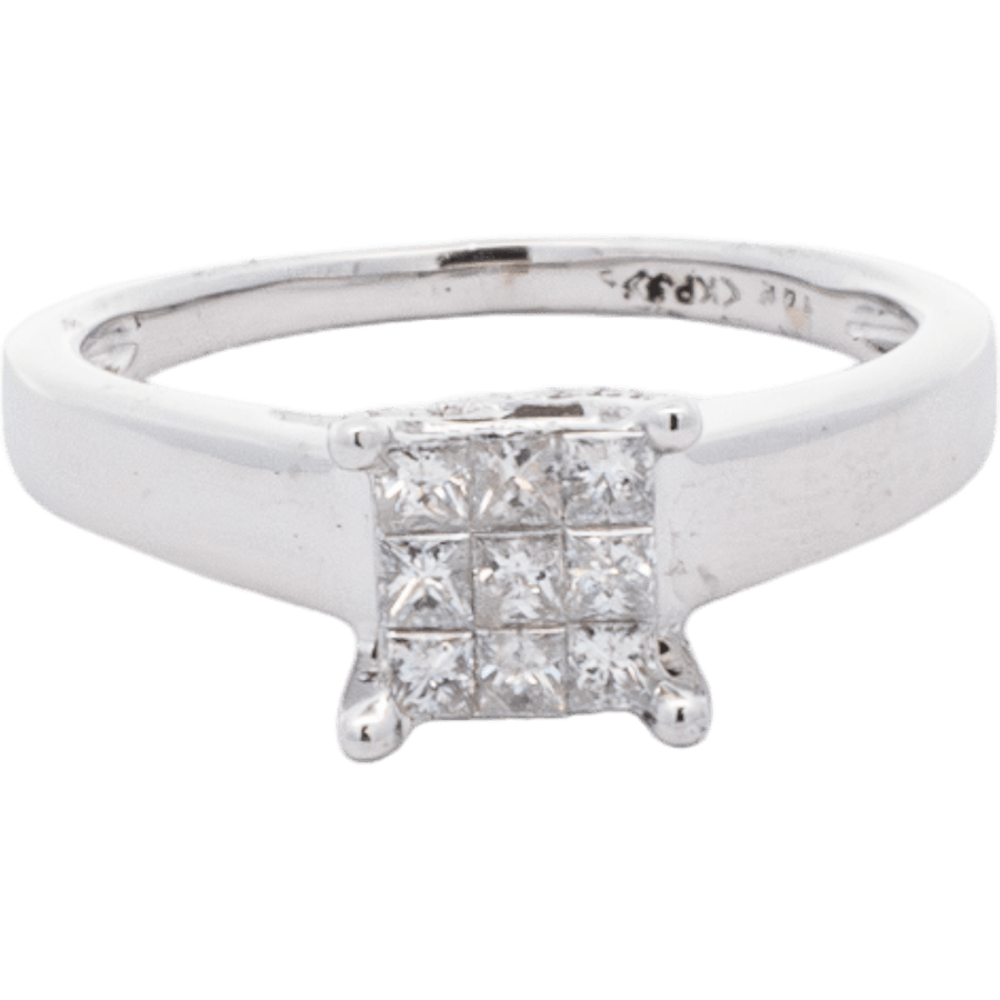  Ring 14K White Gold 43 Diamonds