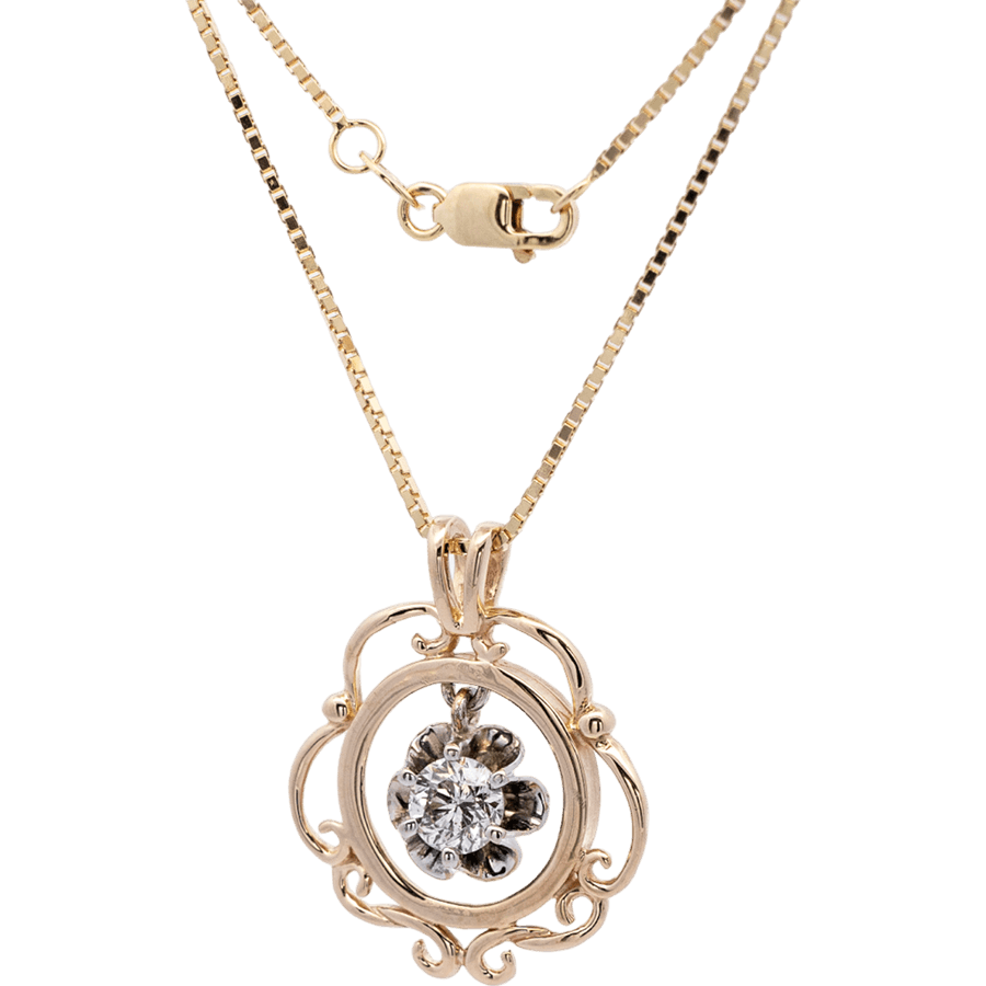 Picture of  Pendant 14k Yellow Gold 1 Diamonds