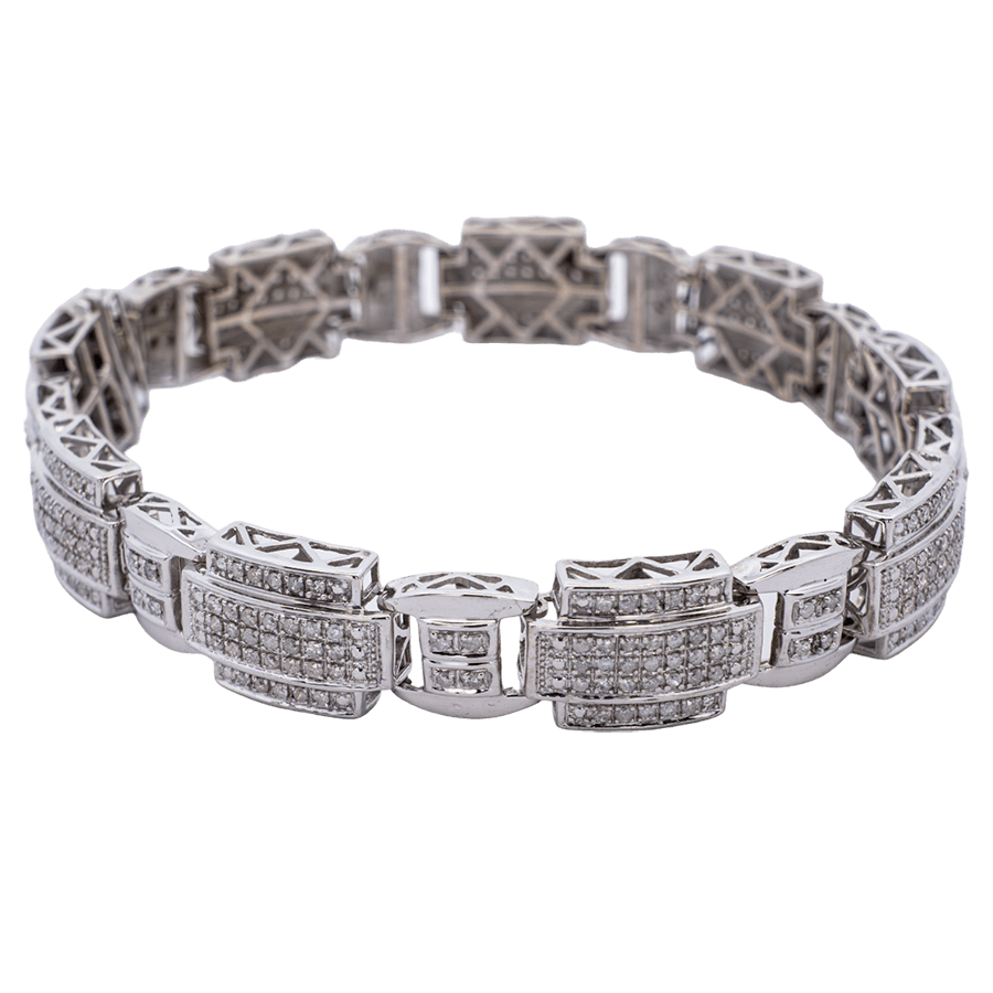  Bracelet 10k White Gold 319 Diamonds