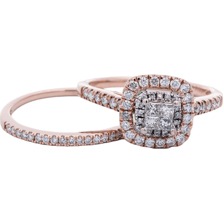 Picture of  Ring 14k Rose Gold 72 Diamonds