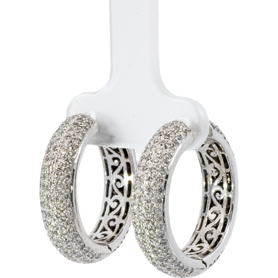 Picture of  Earrings 18k White Gold 44 Diamonds