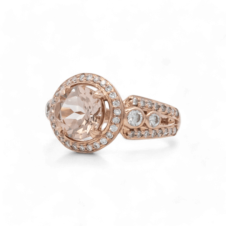 Picture of  Ring 14k Rose Gold With 0.49 Carats Of Diamonds