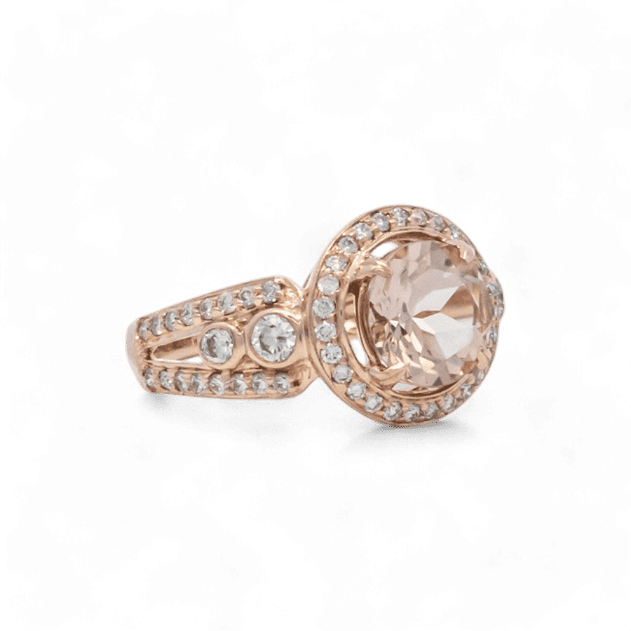 Picture of  Ring 14k Rose Gold With 0.49 Carats Of Diamonds