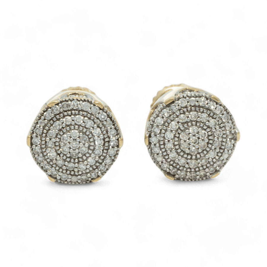  Earrings 10k Yellow Gold with 0.504 Carats of Diamond