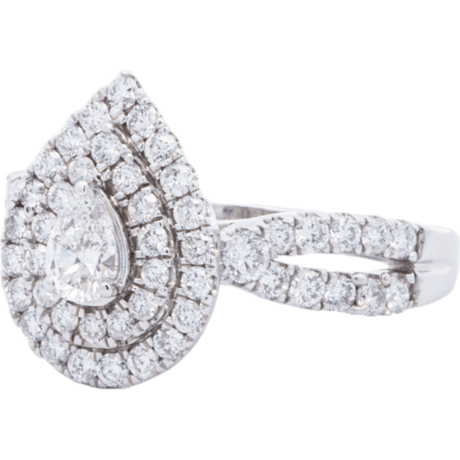 Picture of  Ring 10k White Gold 58 Diamonds