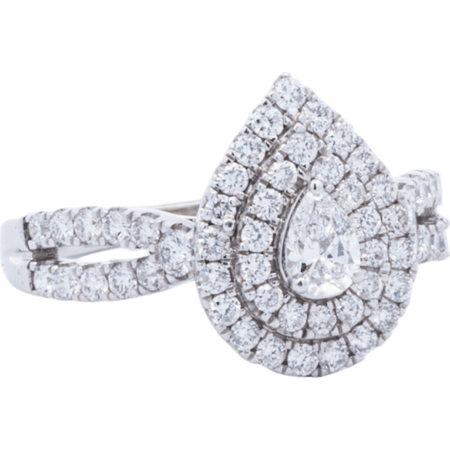 Picture of  Ring 10k White Gold 58 Diamonds